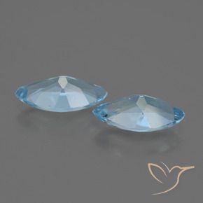 Gemme di Topazio Celeste naturale da 4.15 ct, Taglio marquise, VVS-VS