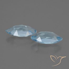 Gemme di Topazio Blu svizzero naturale da 4.59 ct, Taglio marquise, VVS-VS