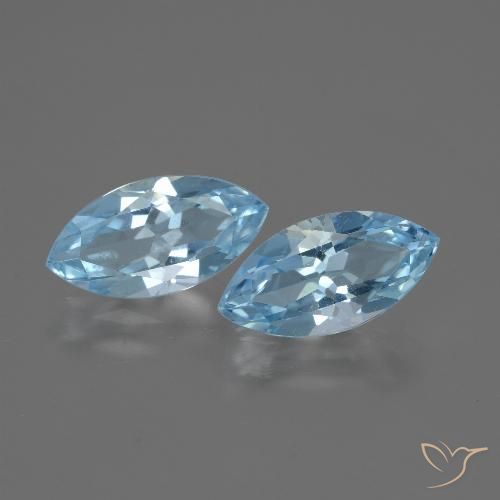 4.37ctw Naturale Blu svizzero Topazio, Taglio marquise, VVS-VS