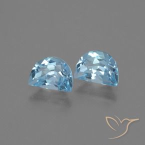Gemme di Topazio Celeste naturale da 2.06 ct, Taglio a fantasia, VS