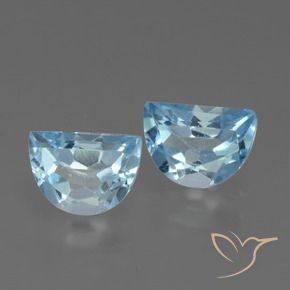 Gemme di Topazio Celeste naturale da 2.07 ct, Taglio a fantasia, VVS-VS
