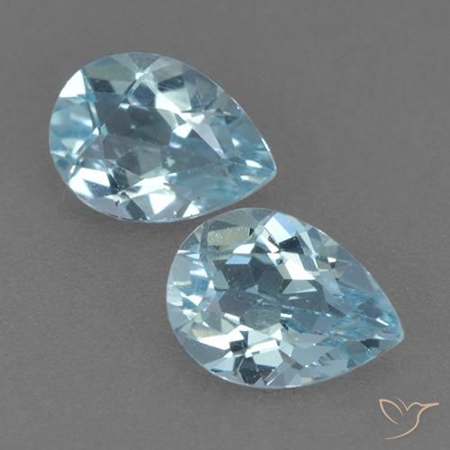 1.79ctw Naturale Celeste Topazio, Forma a pera, VVS-VS