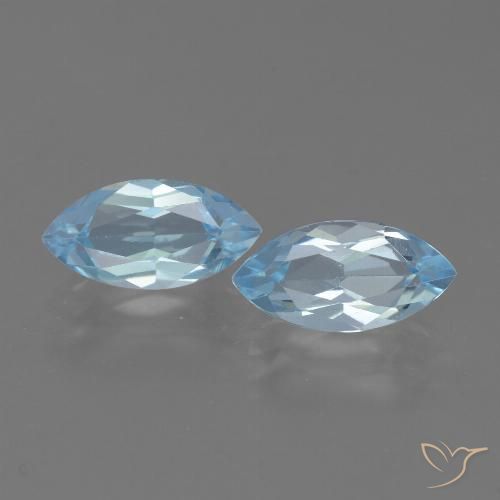 4.78ctw Naturale Celeste Topazio, Taglio marquise, VVS