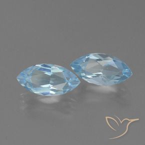 Gemme di Topazio Celeste naturale da 4.78 ct, Taglio marquise, VVS
