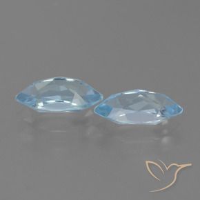 Gemme di Topazio Celeste naturale da 4.78 ct, Taglio marquise, VVS