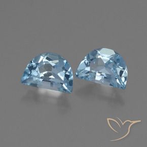 Gemme di Topazio Celeste naturale da 1.86 ct, Taglio a fantasia, VVS-VS