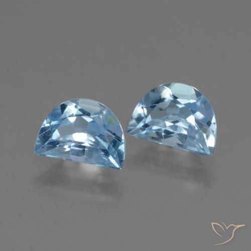 Gemme di Topazio Celeste naturale da 2.10 ct, Taglio a fantasia, VS