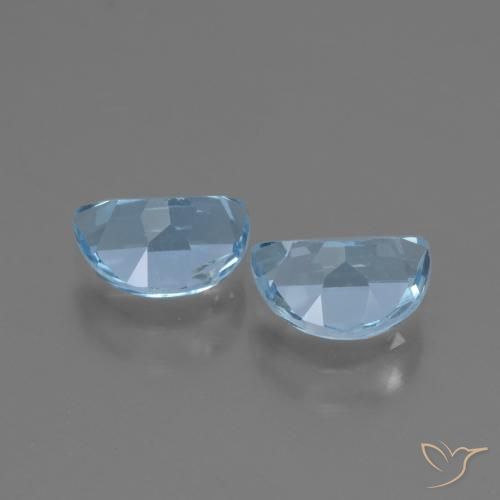Gemme di Topazio Celeste naturale da 2.10 ct, Taglio a fantasia, VS