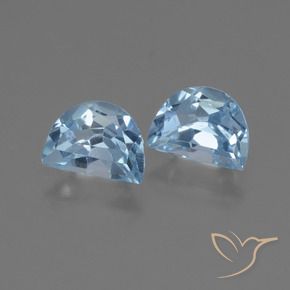 Gemme di Topazio Celeste naturale da 2.13 ct, Taglio a fantasia, VS