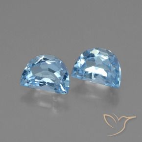 Gemme di Topazio Celeste naturale da 2.04 ct, Taglio a fantasia, VS