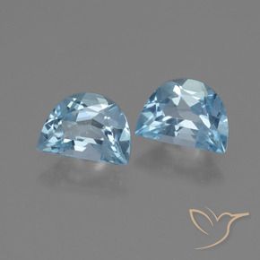 Gemme di Topazio Blu svizzero naturale da 1.95 ct, Taglio a fantasia, VVS-VS