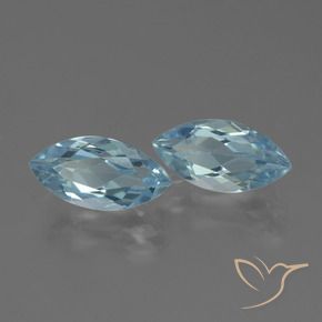 Gemme di Topazio Celeste naturale da 4.68 ct, Taglio marquise, VVS