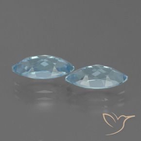Gemme di Topazio Celeste naturale da 4.68 ct, Taglio marquise, VVS