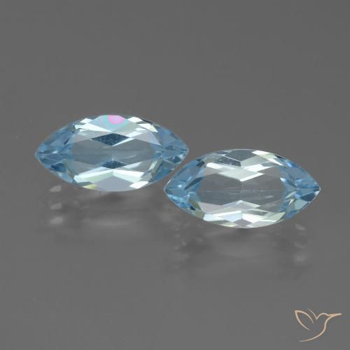 4.56ctw Naturale Celeste Topazio, Taglio marquise, VVS