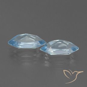 Gemme di Topazio Celeste naturale da 4.68 ct, Taglio marquise, VVS-VS