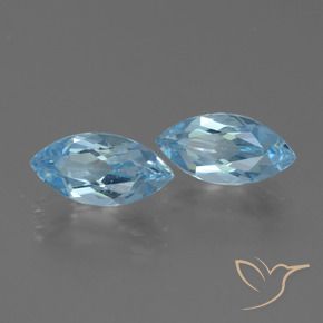 Gemme di Topazio Blu svizzero naturale da 4.99 ct, Taglio marquise, VVS