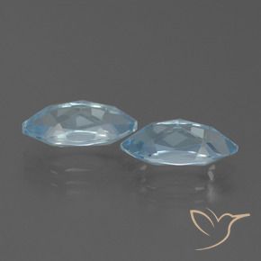 Gemme di Topazio Celeste naturale da 4.99 ct, Taglio marquise, VVS-VS