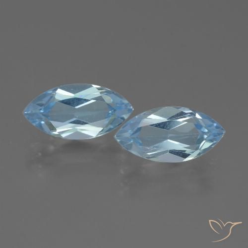 4.45ctw Naturale Celeste Topazio, Taglio marquise, VVS