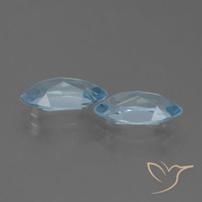 Gemme di Topazio Celeste naturale da 4.45 ct, Taglio marquise, VVS