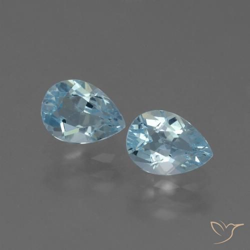 1.84ctw Naturale Celeste Topazio, Forma a pera, VVS-VS