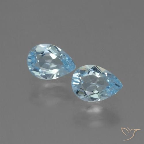 1.68ctw Naturale Celeste Topazio, Forma a pera, VVS-VS
