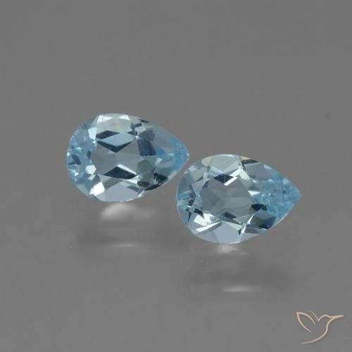 1.65ctw Naturale Celeste Topazio, Forma a pera, VVS-VS