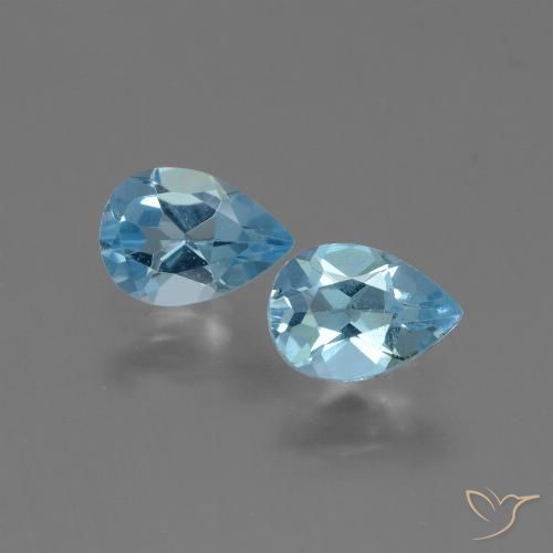 1.65ctw Naturale Celeste Topazio, Forma a pera, VVS-VS
