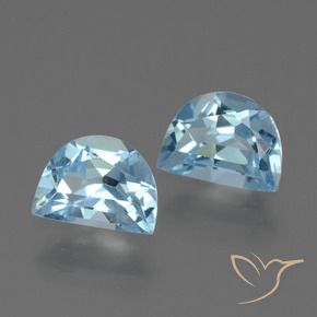 Gemme di Topazio Celeste naturale da 2.15 ct, Taglio a fantasia, VS