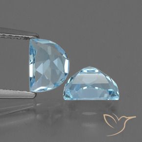 Gemme di Topazio Celeste naturale da 2.15 ct, Taglio a fantasia, VS