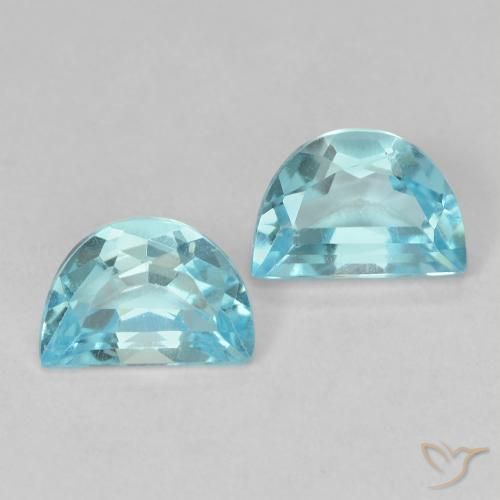 Gemme di Topazio Celeste naturale da 2.12 ct, Taglio a fantasia, VS