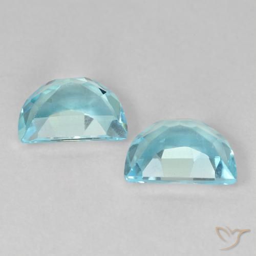 Gemme di Topazio Celeste naturale da 2.12 ct, Taglio a fantasia, VS