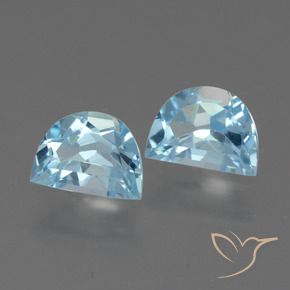 Gemme di Topazio Celeste naturale da 2.17 ct, Taglio a fantasia, VVS-VS