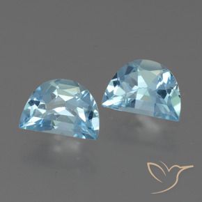 Gemme di Topazio Celeste naturale da 1.87 ct, Taglio a fantasia, VVS-VS