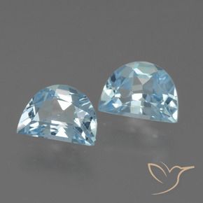 Gemme di Topazio Celeste naturale da 1.87 ct, Taglio a fantasia, VVS-VS