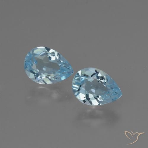 1.76ctw Naturale Celeste Topazio, Forma a pera, VVS-VS
