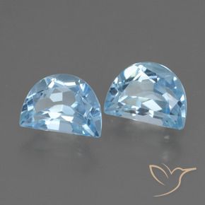 Gemme di Topazio Celeste naturale da 2.28 ct, Taglio a fantasia, VVS-VS