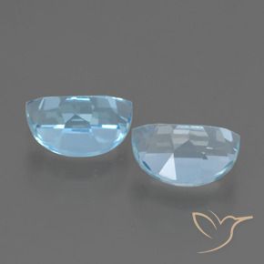 Gemme di Topazio Celeste naturale da 2.28 ct, Taglio a fantasia, VVS-VS