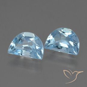 Gemme di Topazio Celeste naturale da 2.00 ct, Taglio a fantasia, VVS-VS