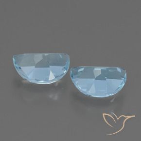 Gemme di Topazio Celeste naturale da 2.00 ct, Taglio a fantasia, VVS-VS