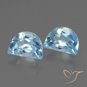 Gemme di Topazio Celeste naturale da 2.17 ct, Taglio a fantasia, VVS
