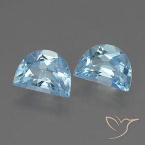 Gemme di Topazio Celeste naturale da 1.89 ct, Taglio a fantasia, VS