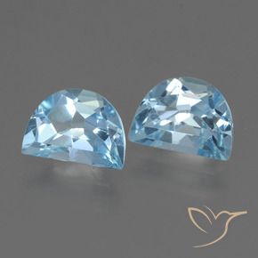 Gemme di Topazio Celeste naturale da 2.22 ct, Taglio a fantasia, VS