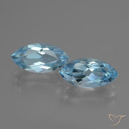 5.08ctw Naturale Celeste Topazio, Taglio marquise, VVS-VS