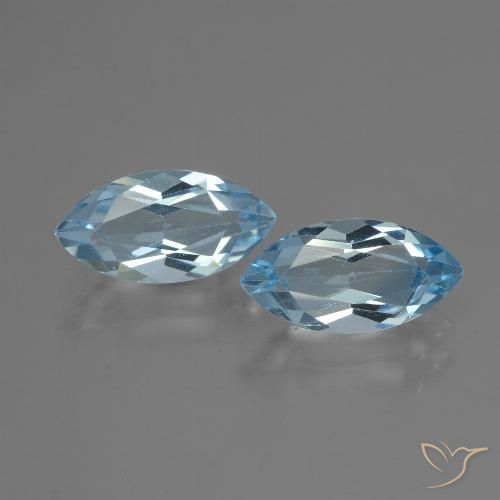 4.46ctw Naturale Celeste Topazio, Taglio marquise, VVS