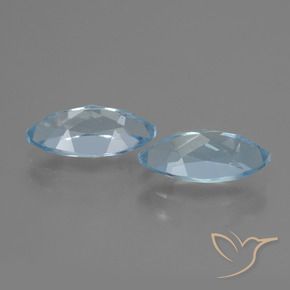 Gemme di Topazio Celeste naturale da 4.72 ct, Taglio marquise, VVS-VS