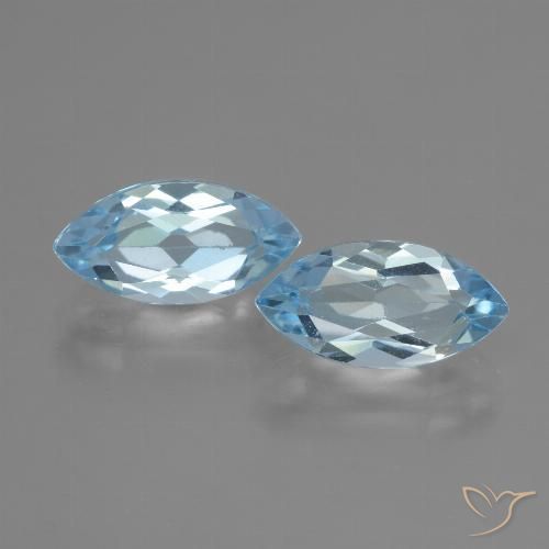 4.82ctw Naturale Blu svizzero Topazio, Taglio marquise, VVS-VS