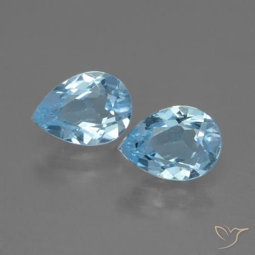 1.72ctw Naturale Celeste Topazio, Forma a pera, VVS-VS