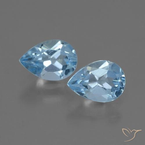 1.71ctw Naturale Celeste Topazio, Forma a pera, VVS-VS