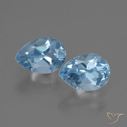 1.77ctw Naturale Celeste Topazio, Forma a pera, VVS-VS