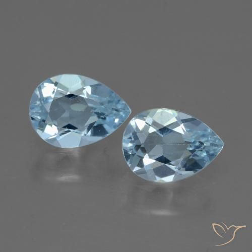 1.65ctw Naturale Celeste Topazio, Forma a pera, VVS-VS
